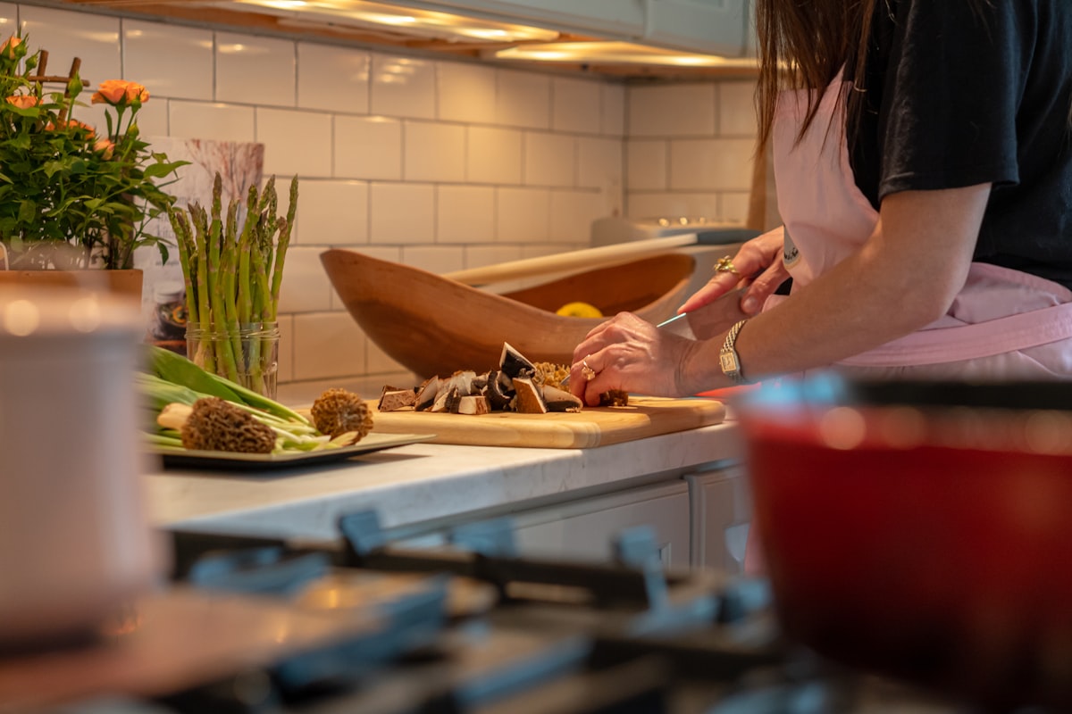 Healthy home cooking with fresh whole ingredients